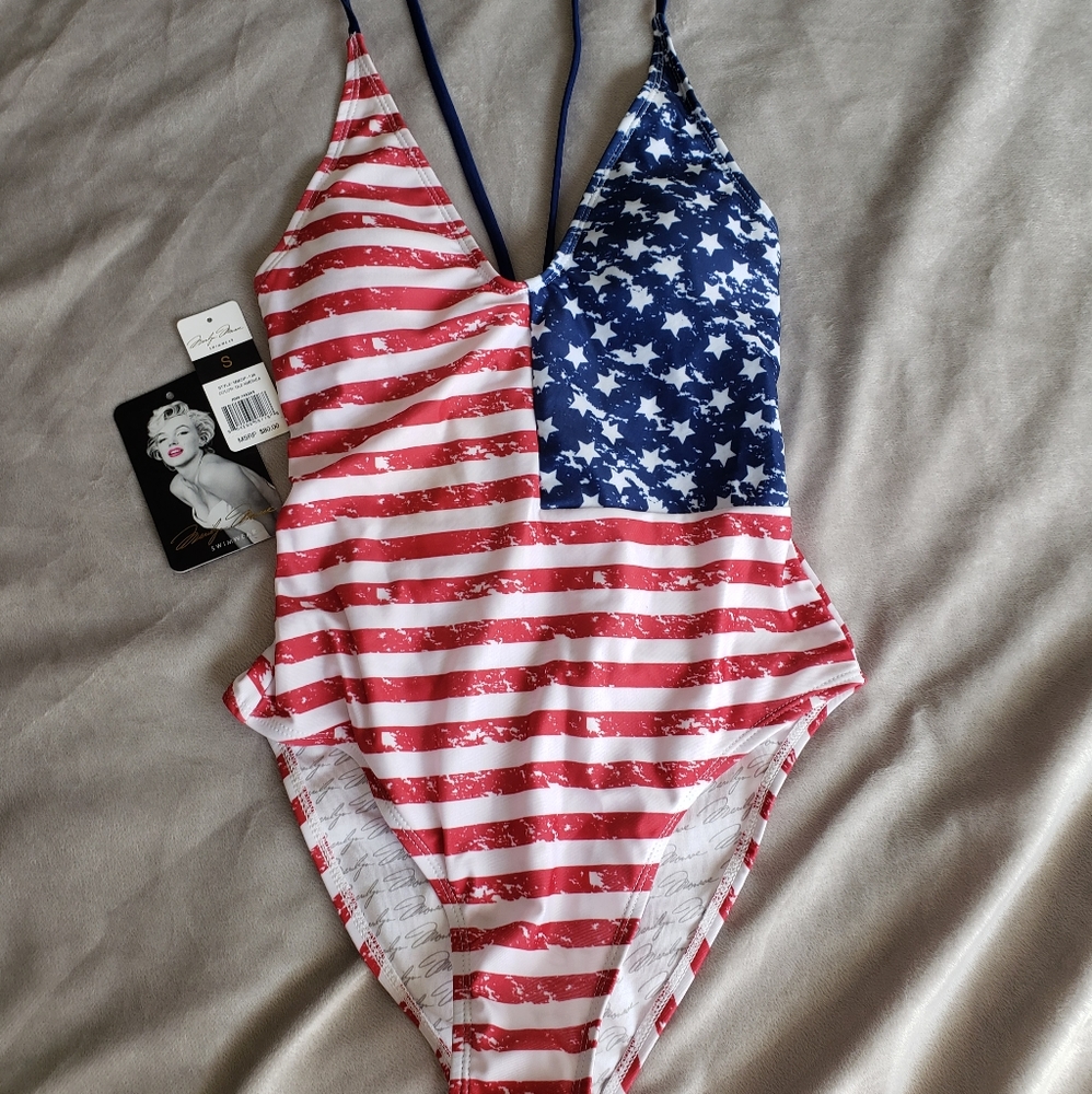 Marilyn Monroe patriotic monokini